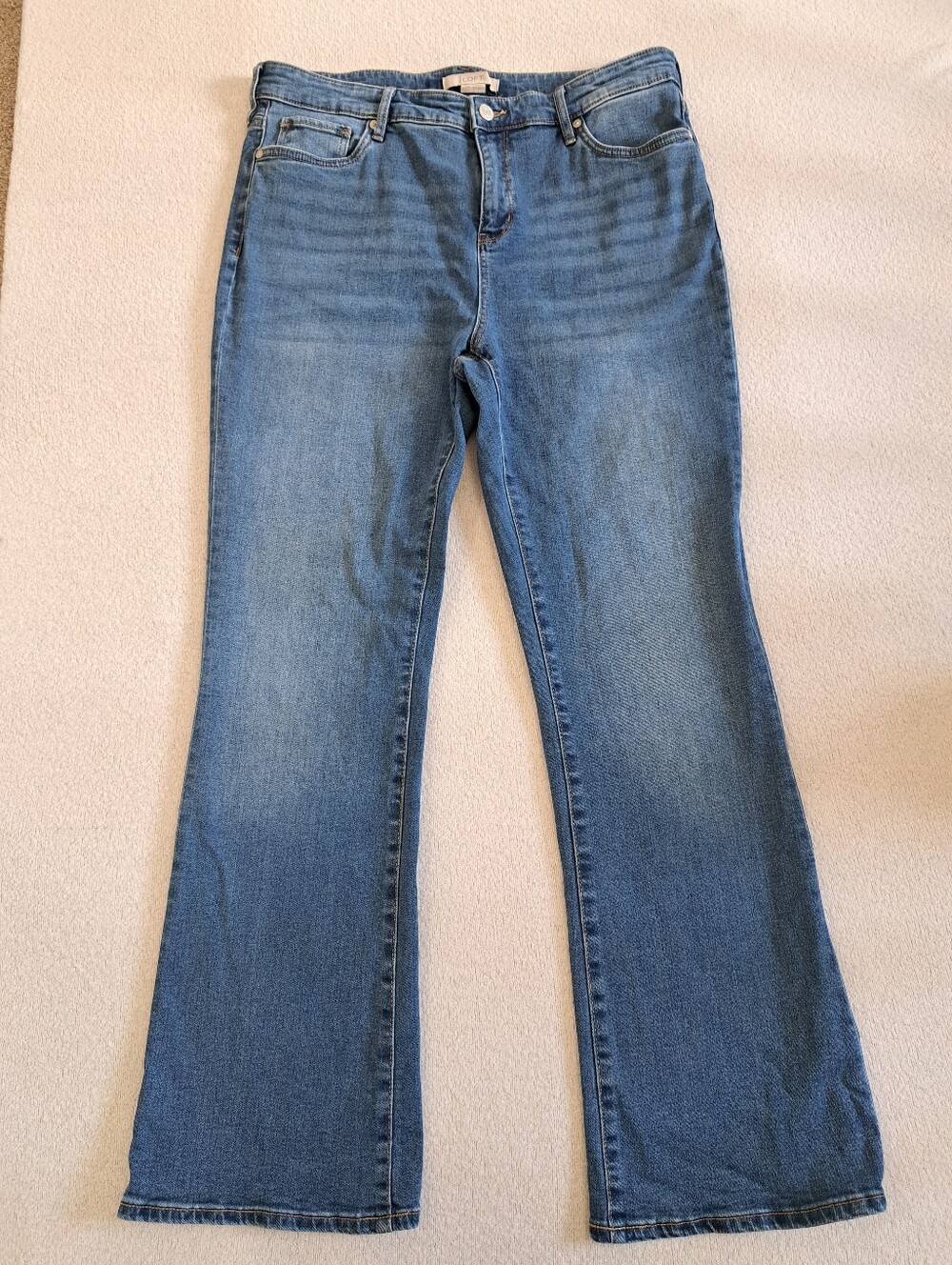 LOFT Bootcut Women's Jeans Blue Size 12 Stretch Denim Casual Classic Western